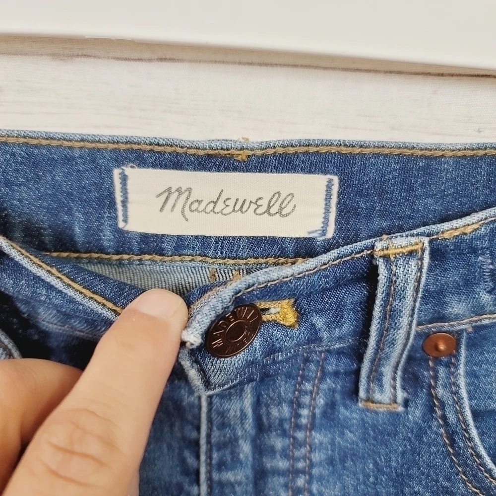 MADEWELL HIGH-RISE DENIM SHORTS, SZ 27